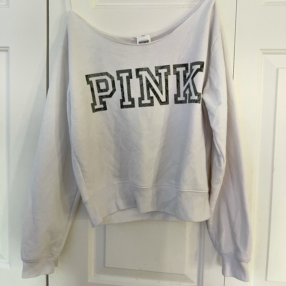 PINK off the shoulder long sleeve